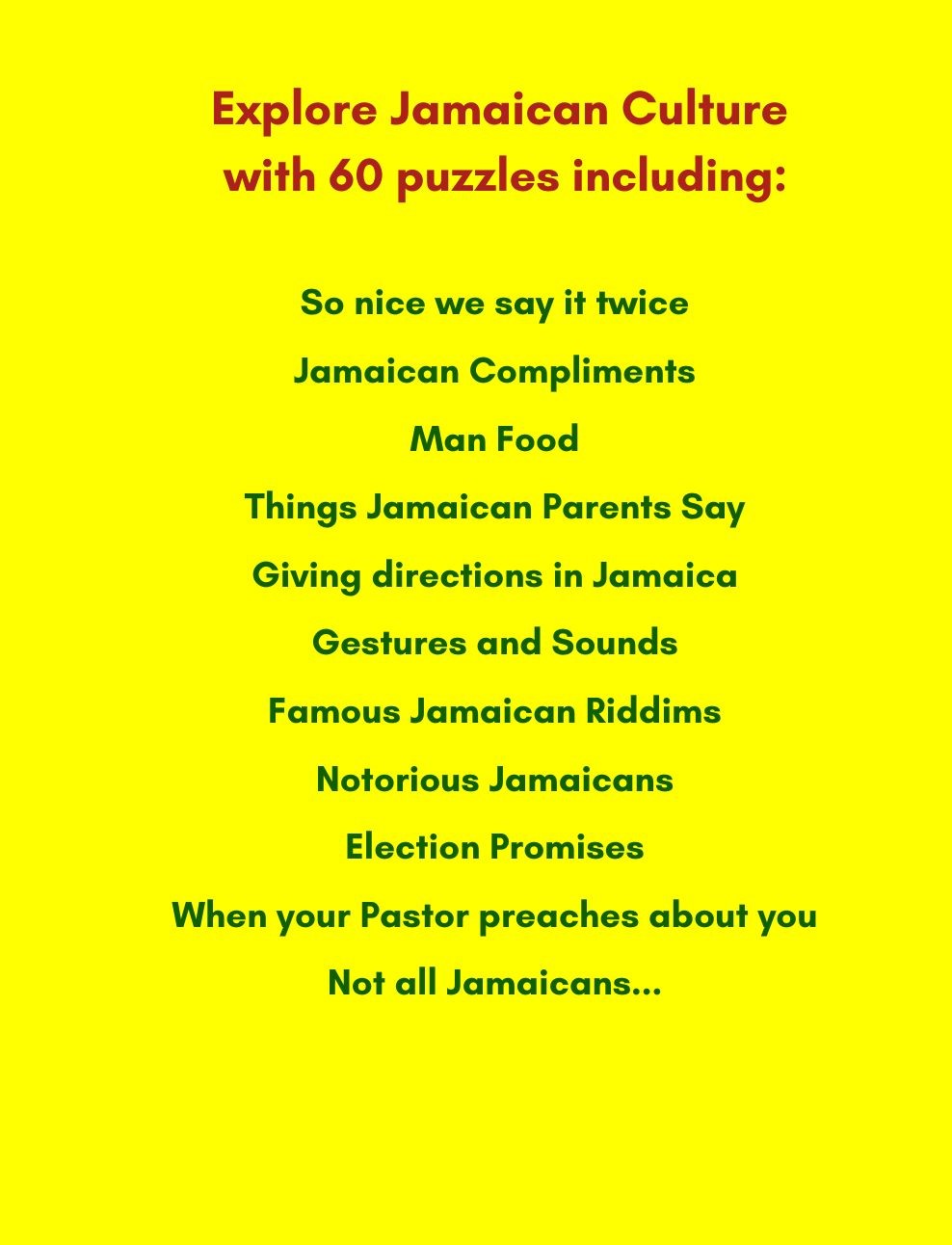 Real Jamaican Puzzles